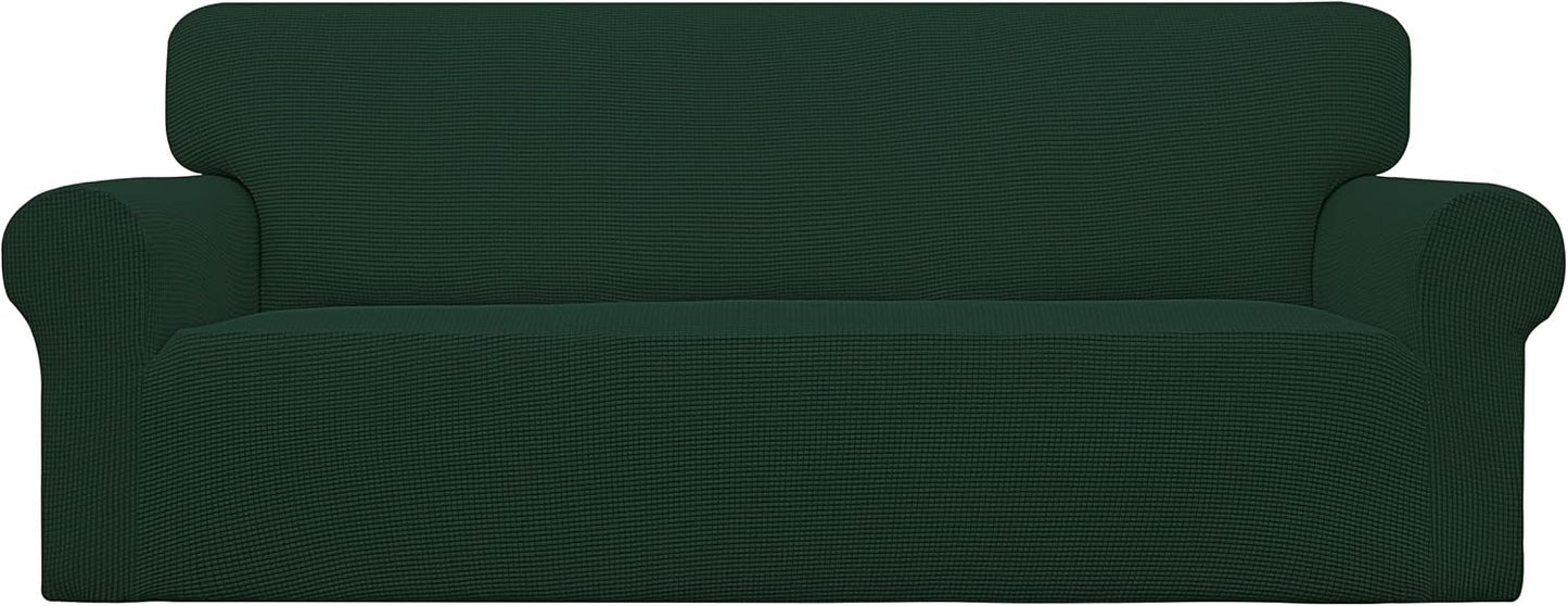 Easy-Going Stretch Sofa Slipcover for Kids and Pets, Dark Green