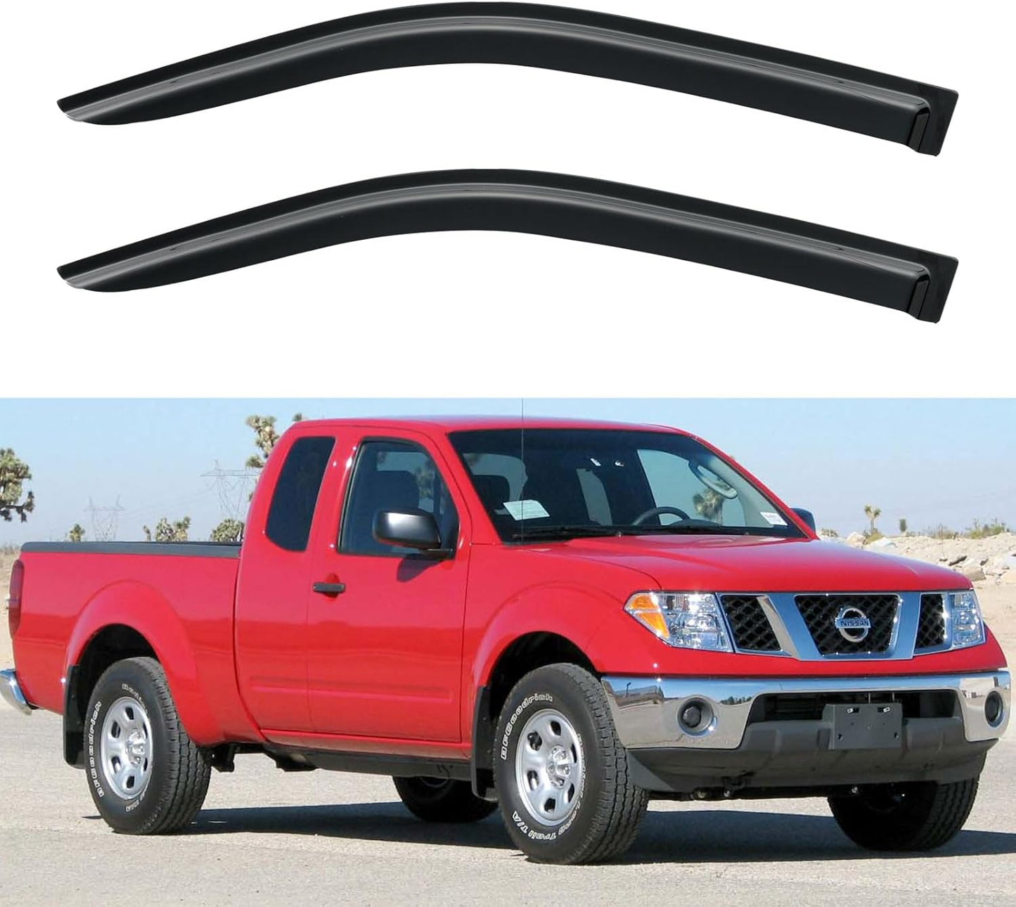 Window Visors Rain Guards for 2005-2020 Nissan Frontier King Cab