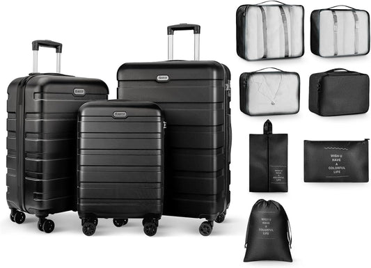 AnyZip Luggage Sets 10 Piece Hardshell Suitcase Set for Travel