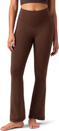 No Front Seam Flare Leggings Dreamlux High-Waisted Yoga Pants - Sleek