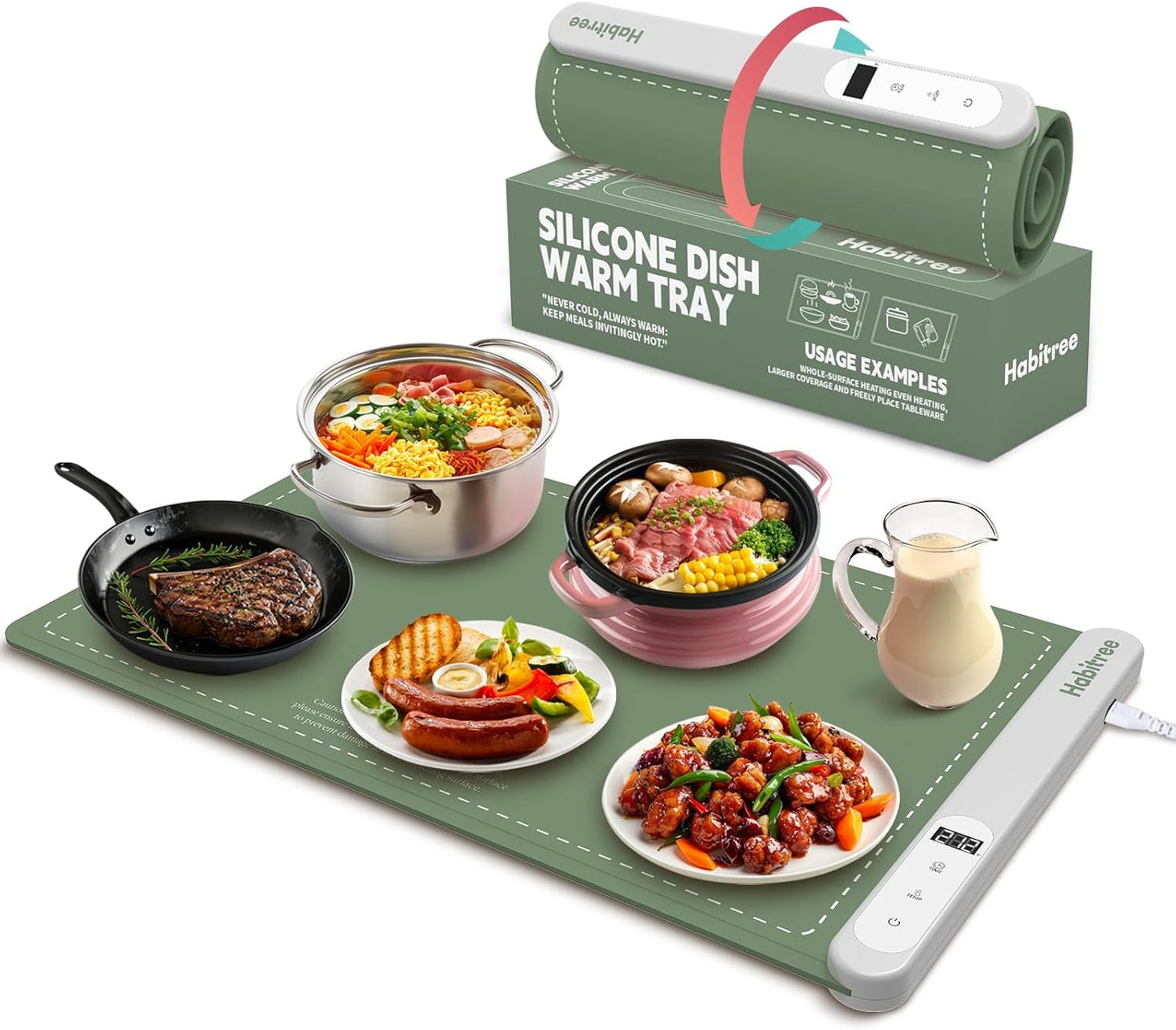 Food Warming Mat - Electric Heating Tray for Parties & Daily Use