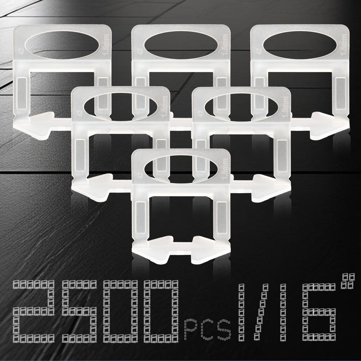 Tile Leveling System 2500 Piece for Perfect Installation