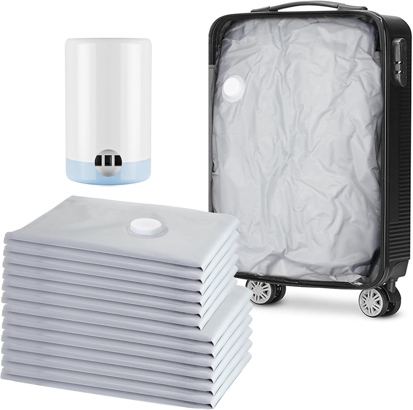 SUOCO Travel Vacuum Bags for Luggage and Backpack - 12 Combo