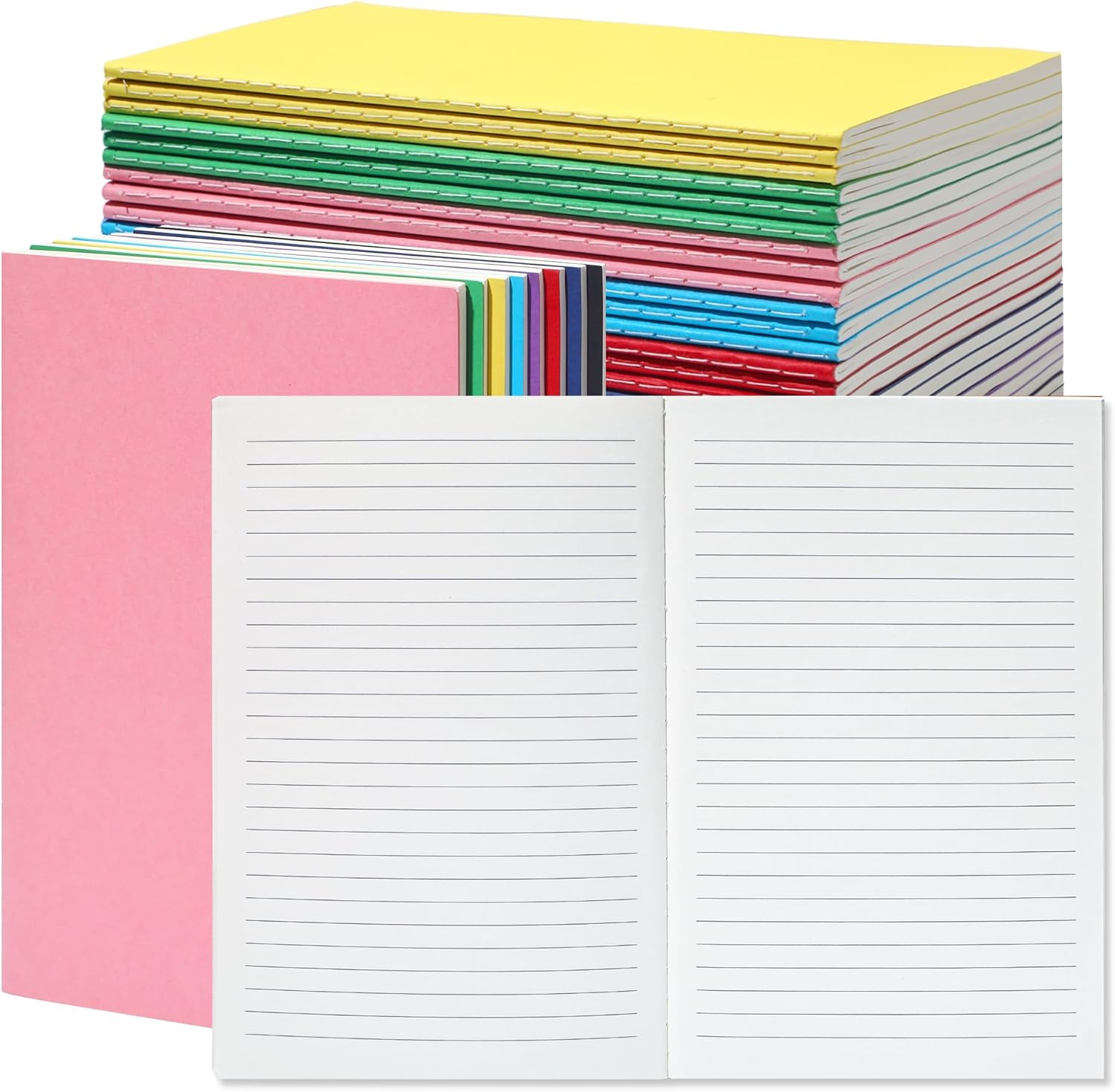 Traveler's Dream: 24pk A5 Colorful Lined Notebooks