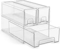 Sorbus Stackable Clear Storage Drawers 1 Medium & 2 Small - Modular