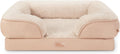 CuddleTown Comfy Bolster Sofa Pet Bed Medium Taupe - Supportive