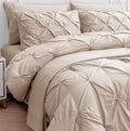 LANE LINEN Full Comforter Set Full Size - Soft Pintuck Bedding