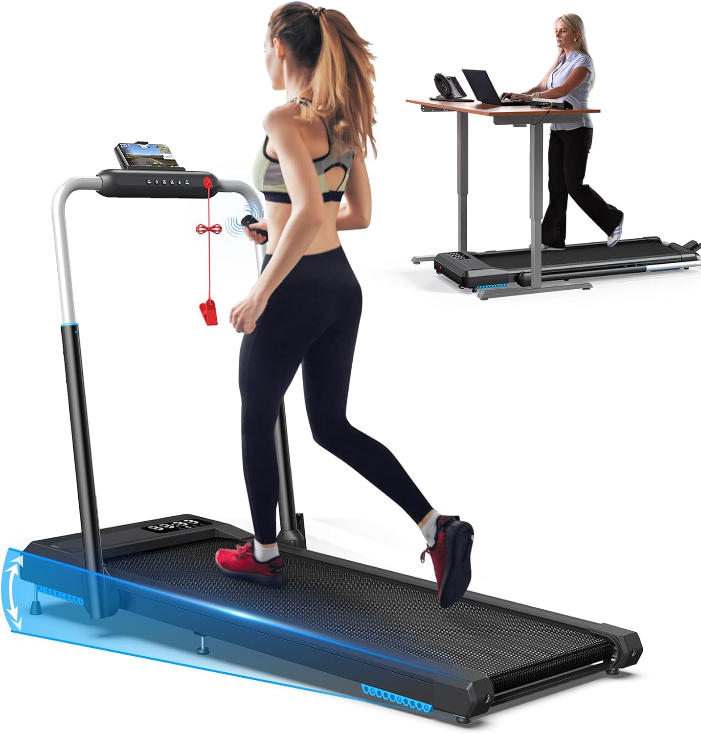 Compact WELLFIT Incline Treadmill: Space-Saving & Powerful