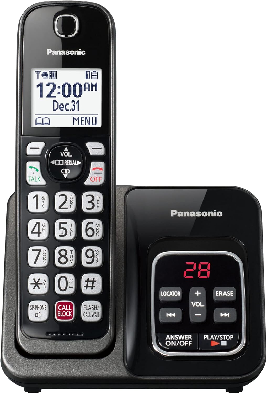 Panasonic Cordless Phone with Call Block and Answering Machine