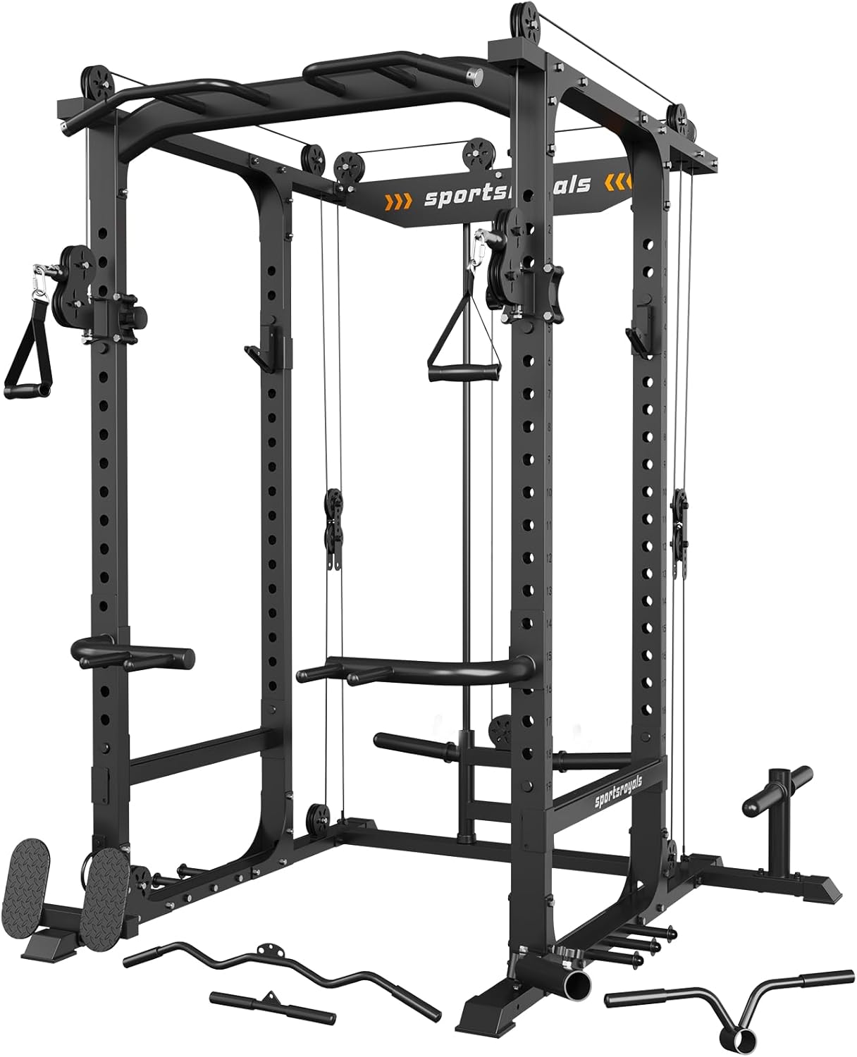 Sportsroyals 1600lbs Power Cage: Maximize Home Workouts!