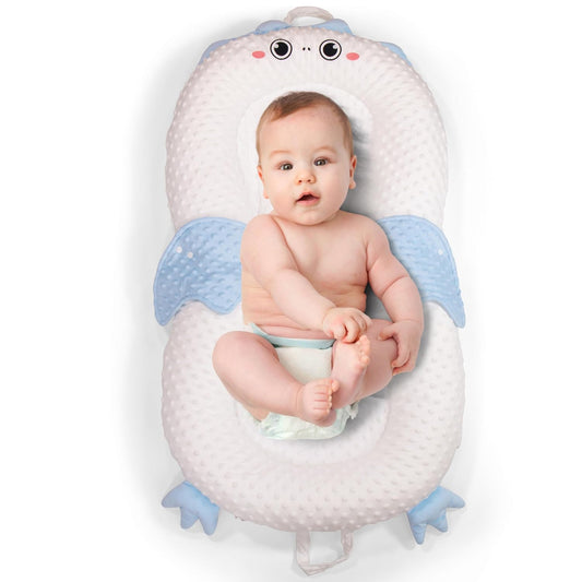 Cozy Baby Lounger - Portable, 100% Cotton, Breathable Fabric - Penguin Cozy