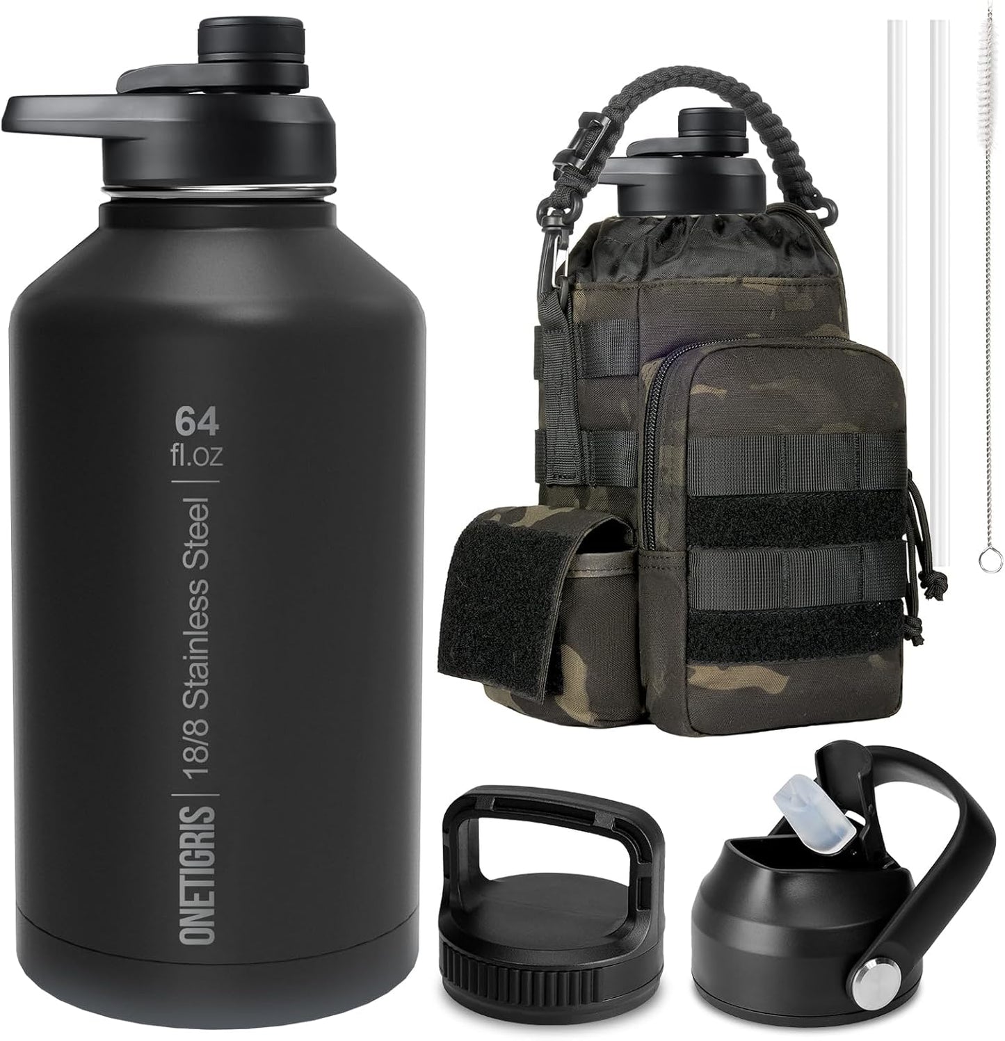 OneTigris Tactical Half Gallon Water Bottle for Outdoor Adventures