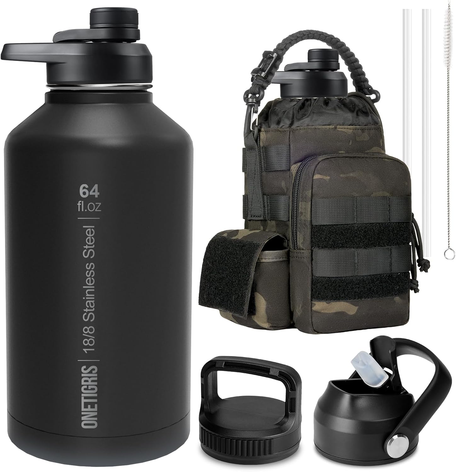 OneTigris Tactical Half Gallon Water Bottle for Outdoor Adventures