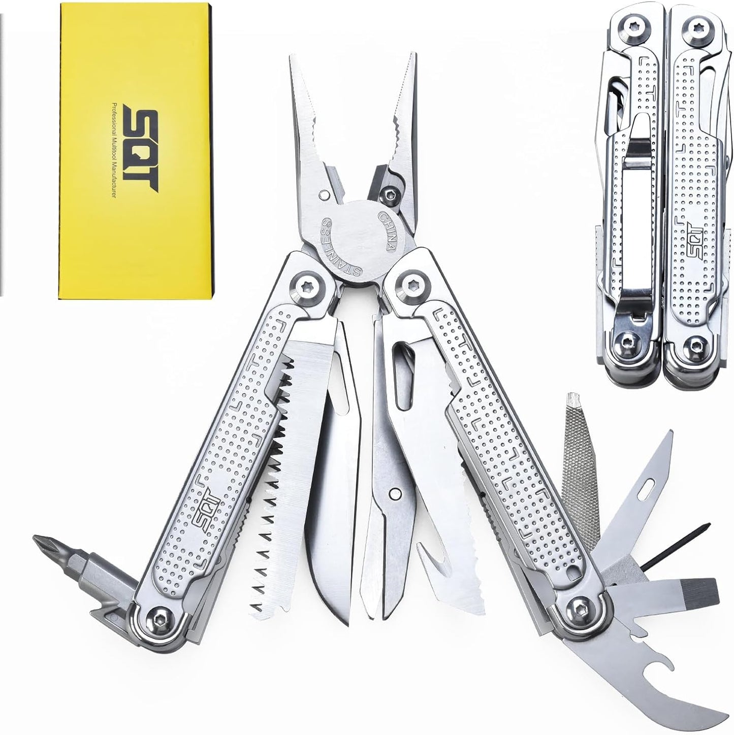 Pro Multitool: Foldable, Self-Locking - DIY, Camping, Repairs