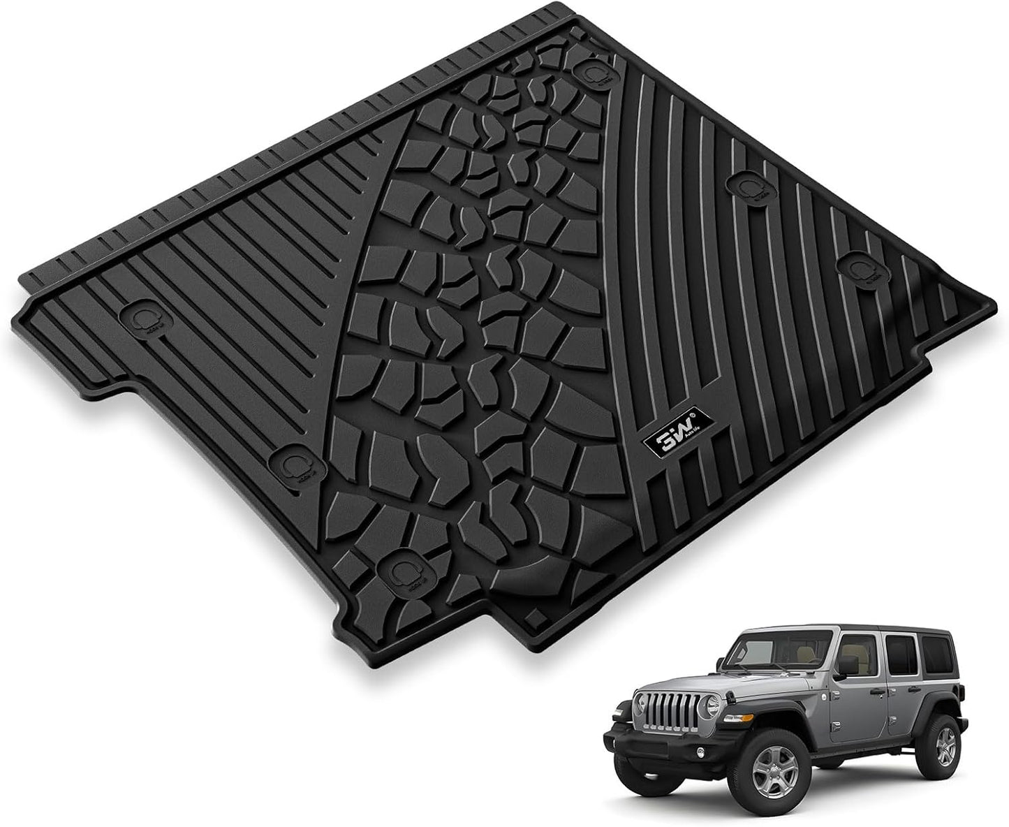 3W Cargo Mat for Jeep Wrangler JL 2018-2024 All Weather Liner