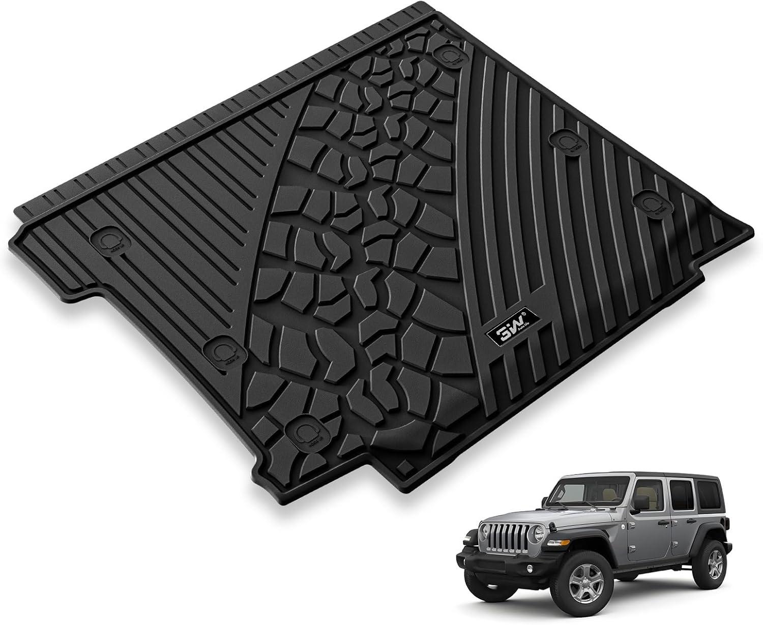 3W Cargo Mat for Jeep Wrangler JL 2018-2024 All Weather Liner