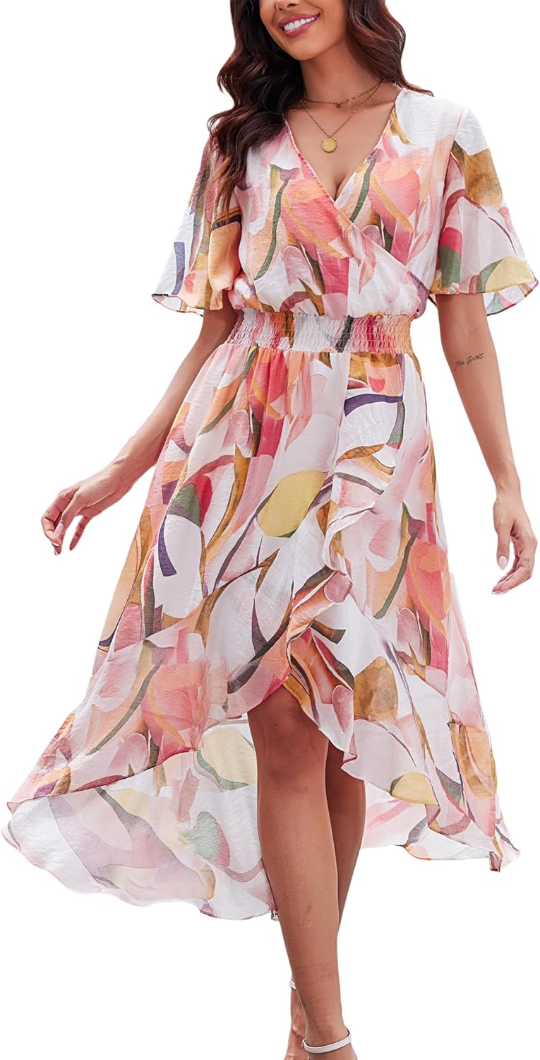 Kormei Womens Short Sleeve Floral Maxi Dress for Every Occasion