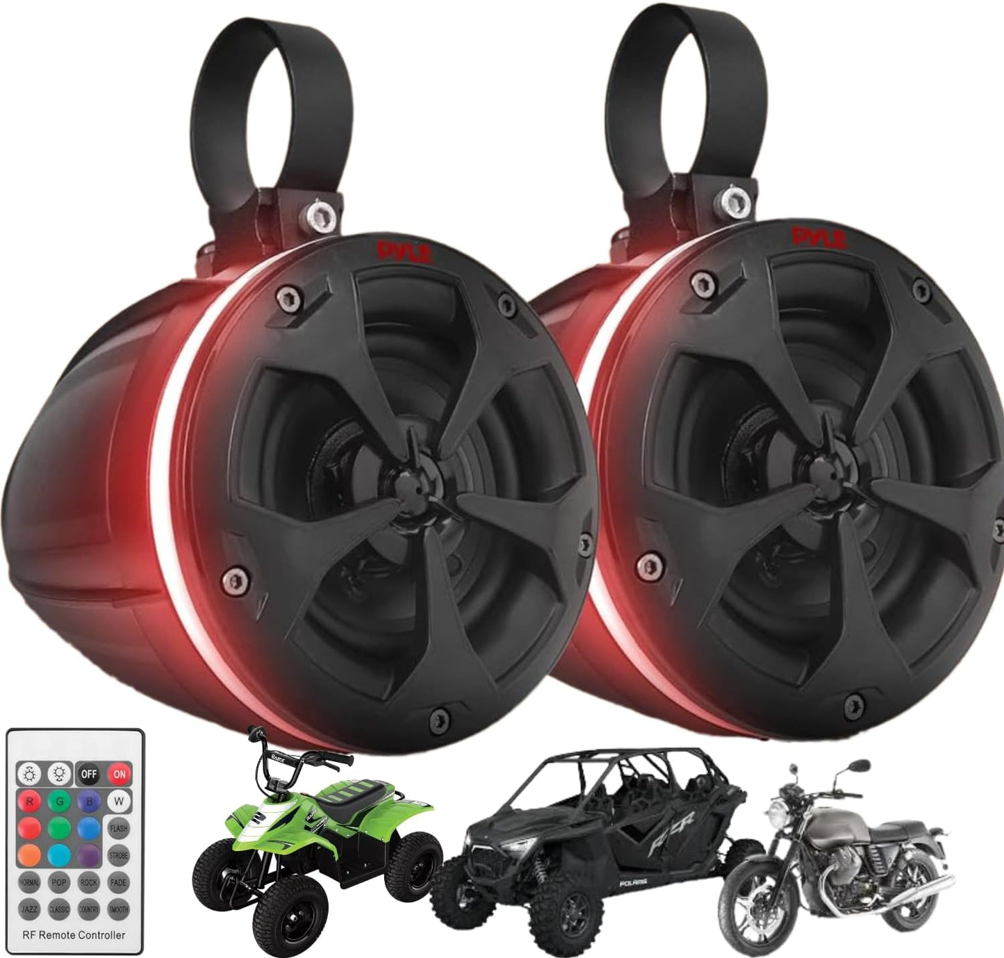 800W Waterproof Marine Tower Speakers with RGB Lights