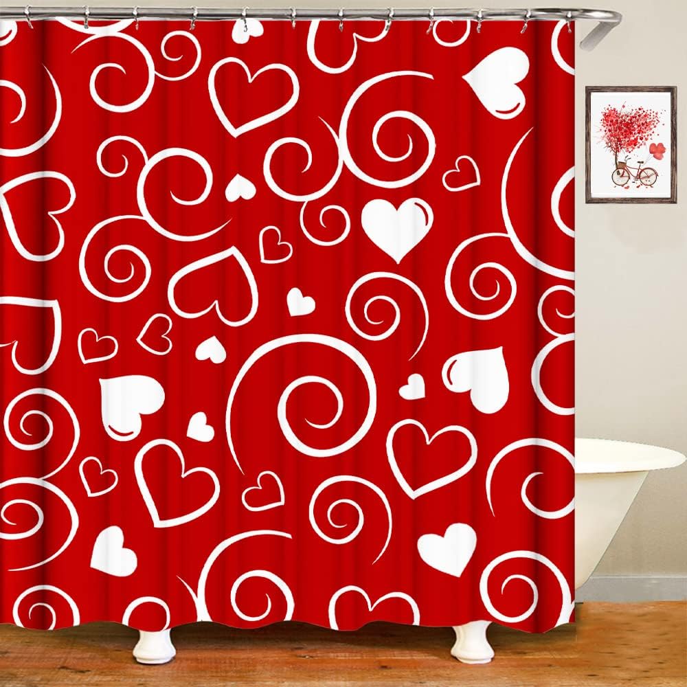 Farmhouse Holiday Waterproof Shower Curtain - 72x72 Inches