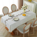 Alsoo Rectangle Table Cloth 55ft x 120ft - Waterproof Cotton Linen