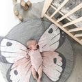 Butterfly Baby Round Play Pad Crawling Mat - Soft 35.4 in