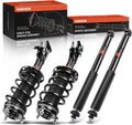 Front and Rear Strut & Coil Spring Assembly Compatible with Honda