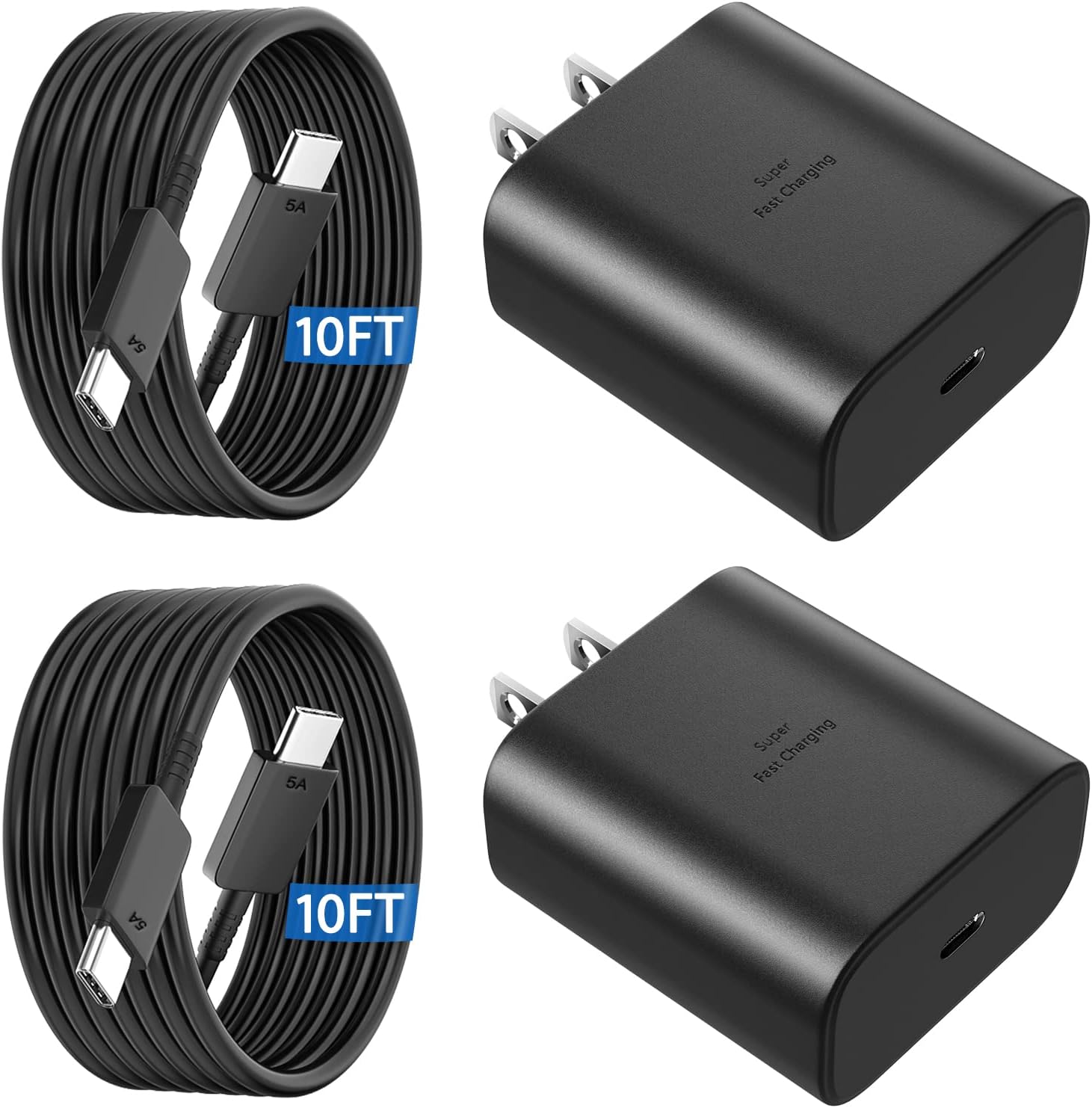 Super Fast 45W Samsung Charger + 10FT Type C Cable