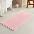 Light Peachy Pink Bathroom Rugs Waffle Bath Mat 48in x 24in - Soft