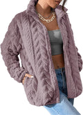 Winter Fleece Jacket for Women Zipper Stand Collar - Cozy Fleece