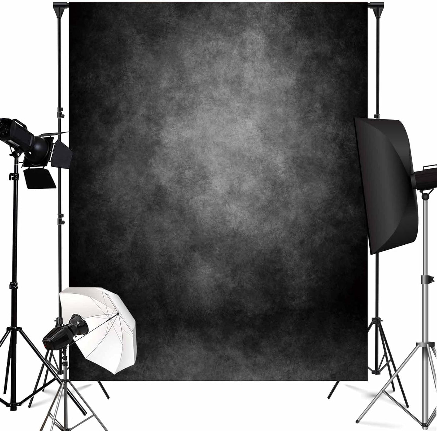 8x10ft Black Backdrop for Photoshoot and Portrait Photography