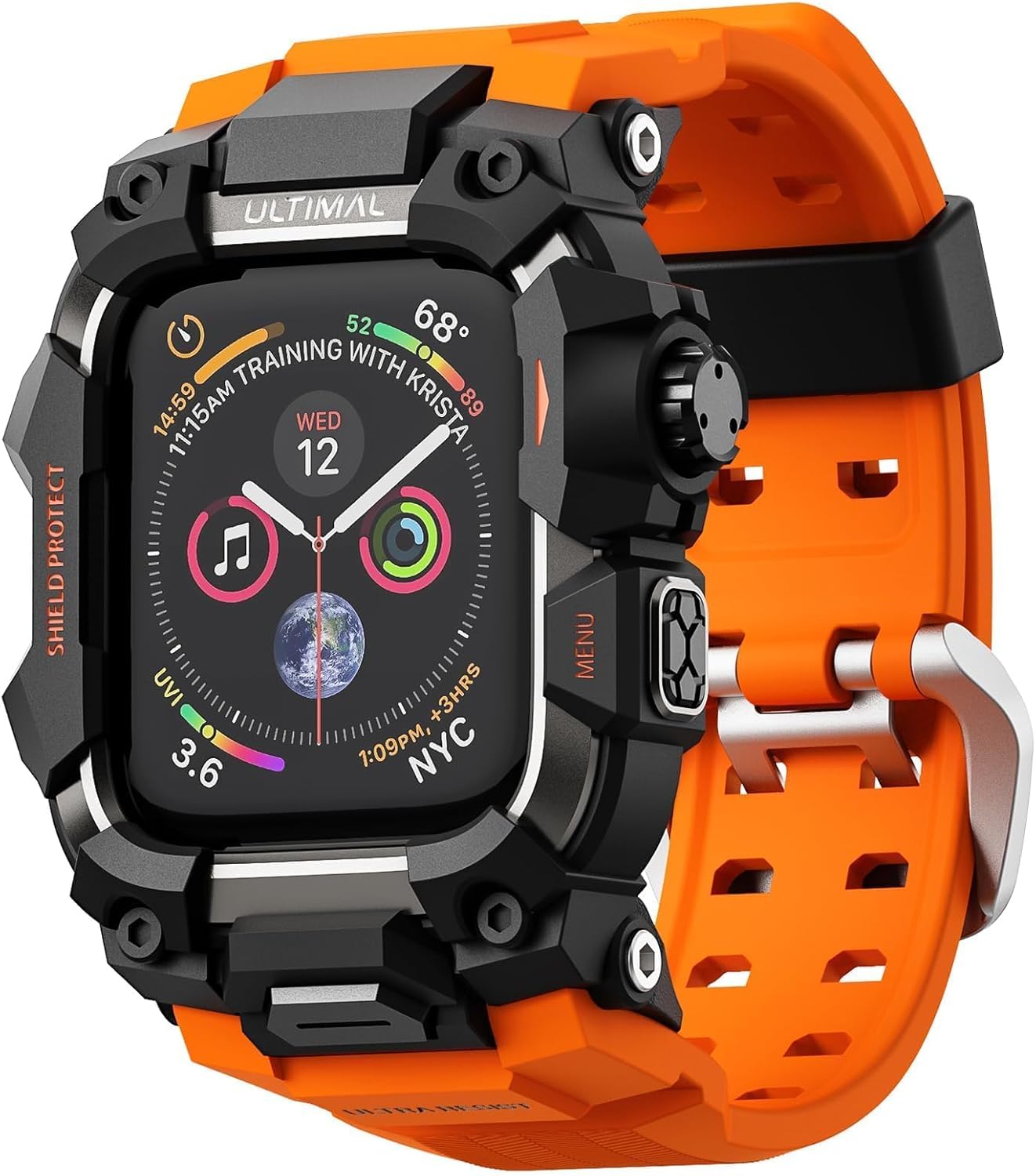 ULTIMAL Rugged Case with Band for Apple Watch 44mm - Tough & Durable