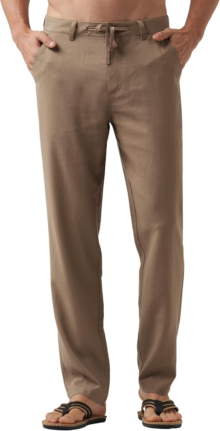 Willit Men's Linen Pants for Casual Summer Comfort and Style