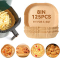 BakoPako 8 Air Fryer Liners - 125pcs Non-Stick Sheets