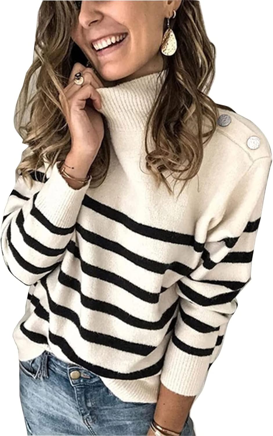 KIRUNDO Fall Sweaters for Women: Trendy Turtleneck Knit Style