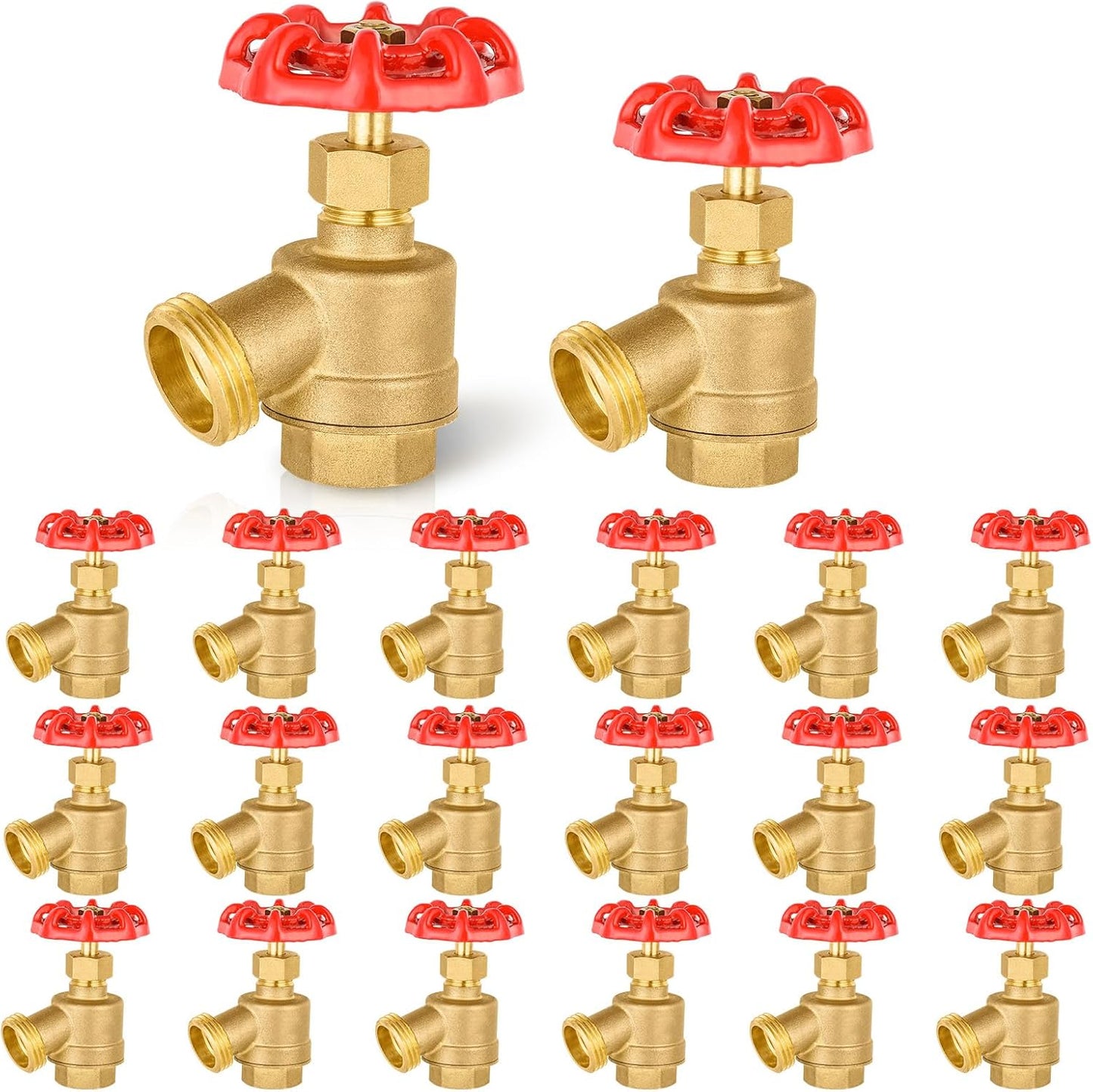 HeSun 20-Pack Brass Bent Nose Valve for Garden and More