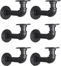 Industrial L Pipe Shelf Brackets for 6-12 in Boards - Heavy Duty