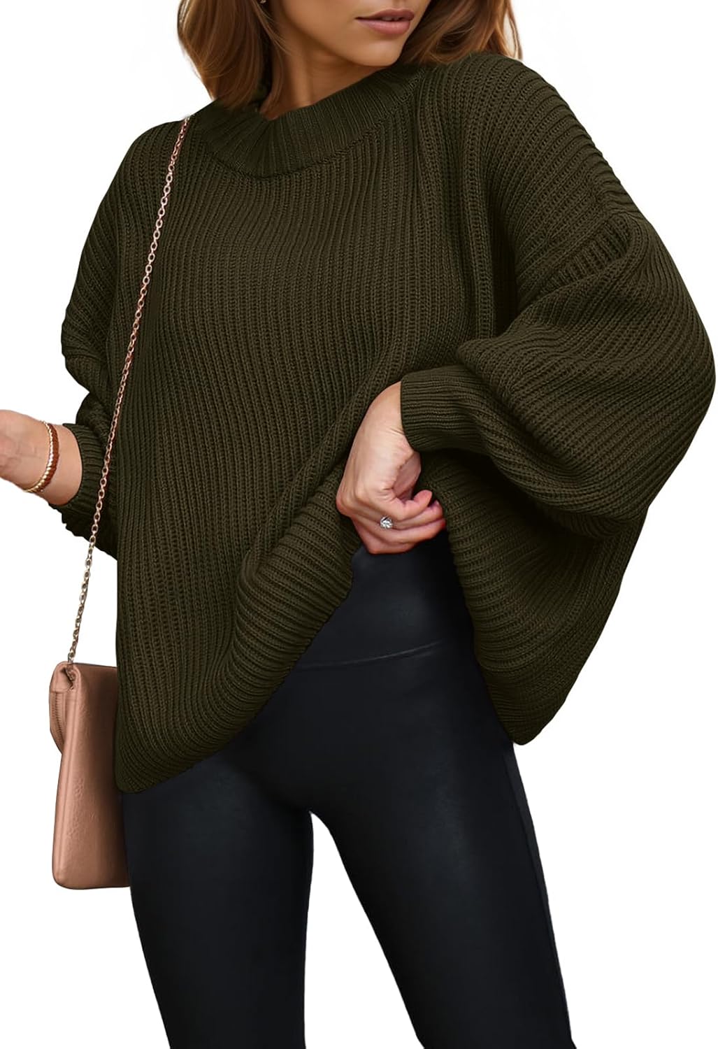 PRETTYGARDEN Oversized Chunky Knitted Pullover Sweater for Women