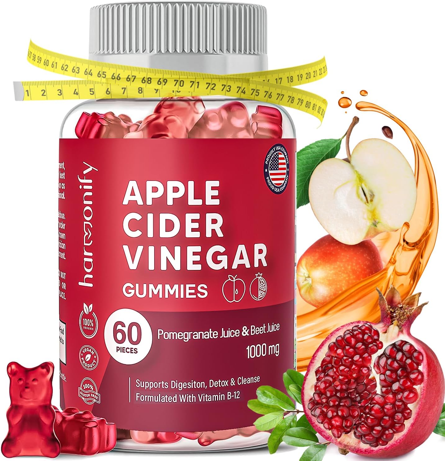 HARMONIFY Apple Cider Gummies - Vitamin-Rich Wellness Boost