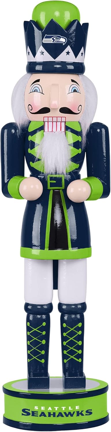 NFL Team Logo Collectible Holiday 14 in Nutcracker for Fans