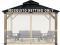 Universal 12x12 ft Gazebo Mosquito Netting Replacement - 4 Panels