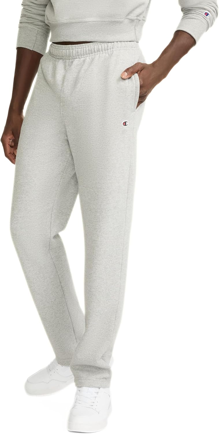 Champion Men's Fleece Open-Bottom Sweatpants for Comfort
