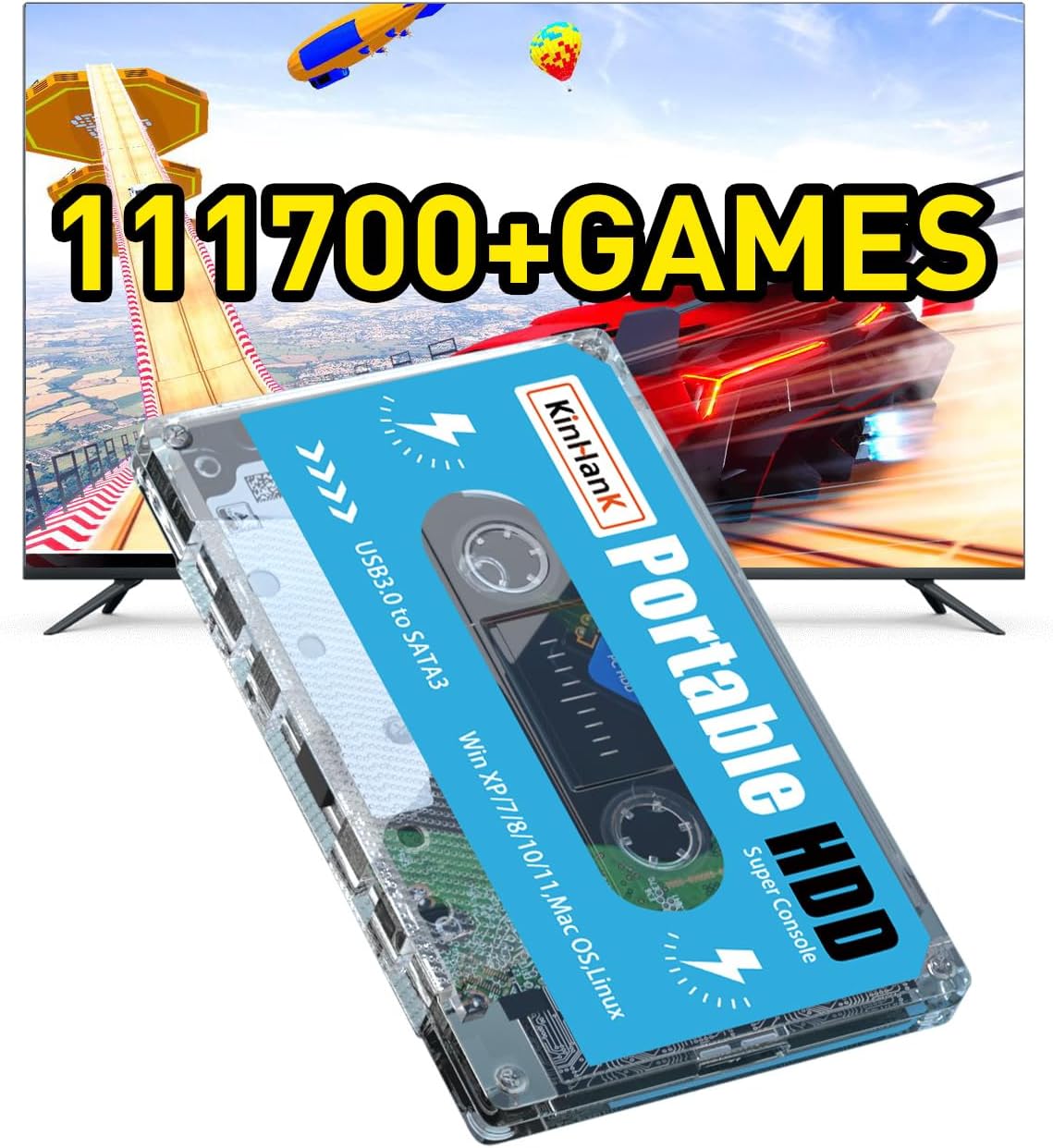 Retro Gaming Fun: Kinhank 500G HDD with 111700 Games