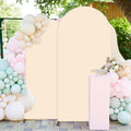 Beige Arch Covers Set of 2 for Elegant Party Decorations