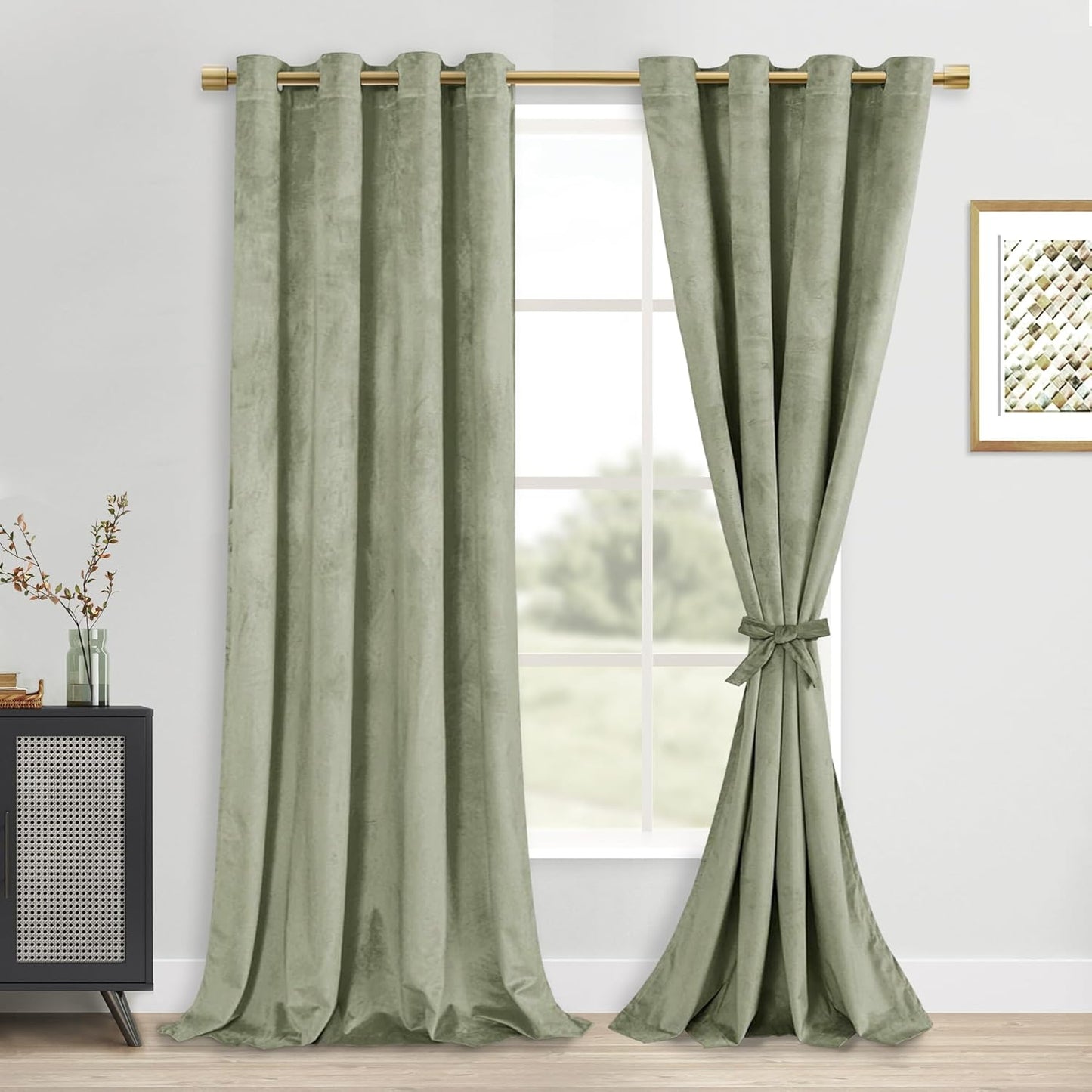Luxurious Tieable Velvet Curtains for Elegant Home Decor