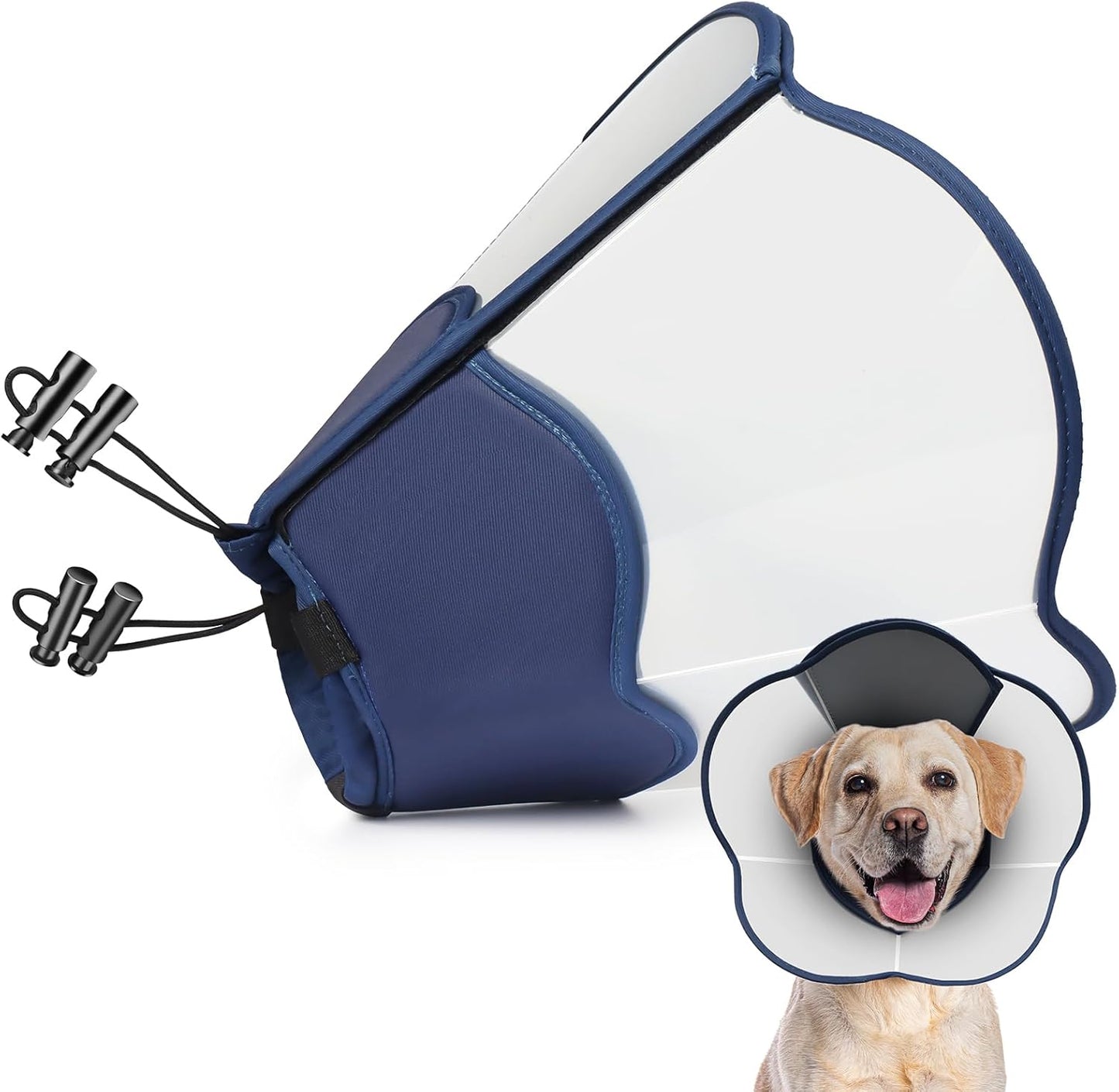 Hard & Heavy Plastic Dog Cone Collar for Recovery After Surgery