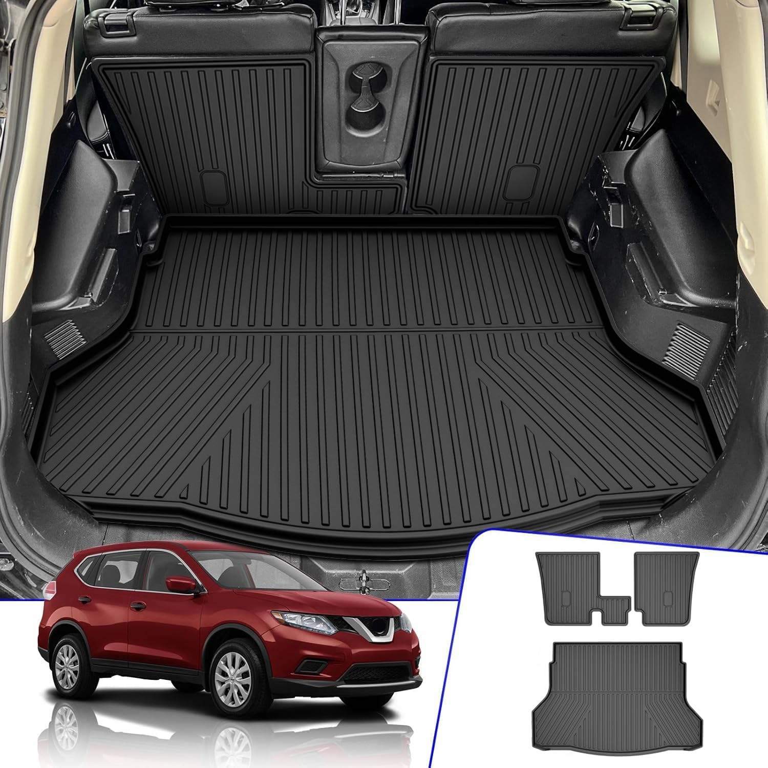 Cargo Mat Compatible with 2014-2020 Nissan Rogue - All-Weather