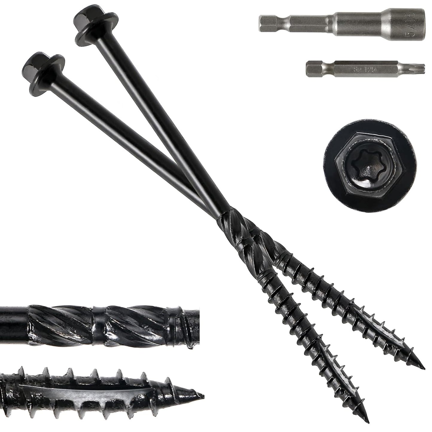 Wood Structural Screws 300 Pack for Timber and Landscaping Use