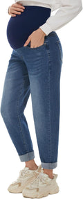 Maternity Jeans Over Belly Boyfriend Jeans - Comfy Stretch Support
