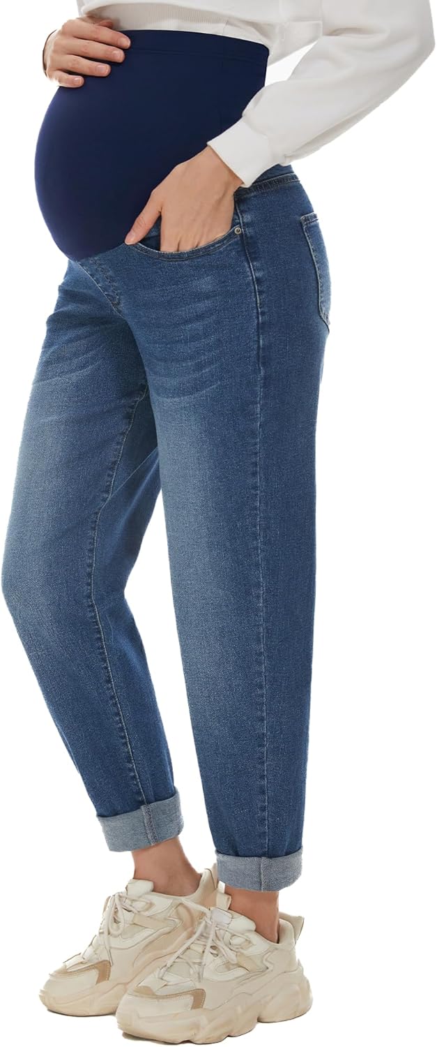 POSHGLAM Women's Maternity Jeans for Comfort and Style