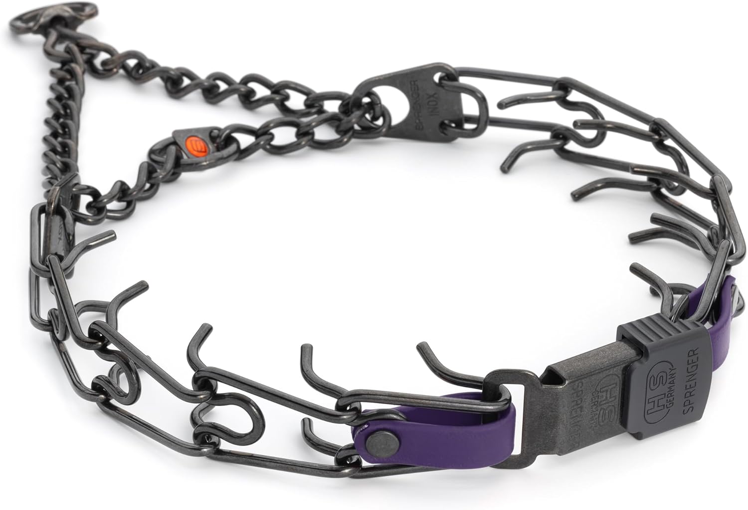 Herm Sprenger Black Stainless Steel Dog Collar with Quick Release